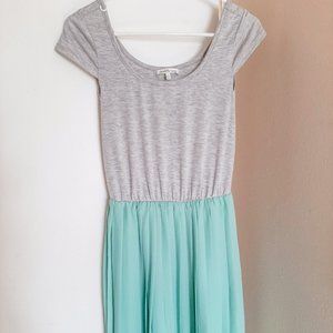 Charlotte Russe A-Line Teal Pleated Dress